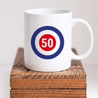 Lustige Keramik Tasse 50 Geburtstag Target 50 , Witziges Geschenk