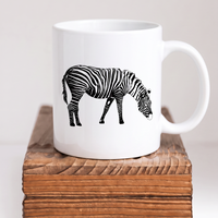 Lustige Keramik-Tasse mit Zebra | Geschenkidee für Zebra Lover