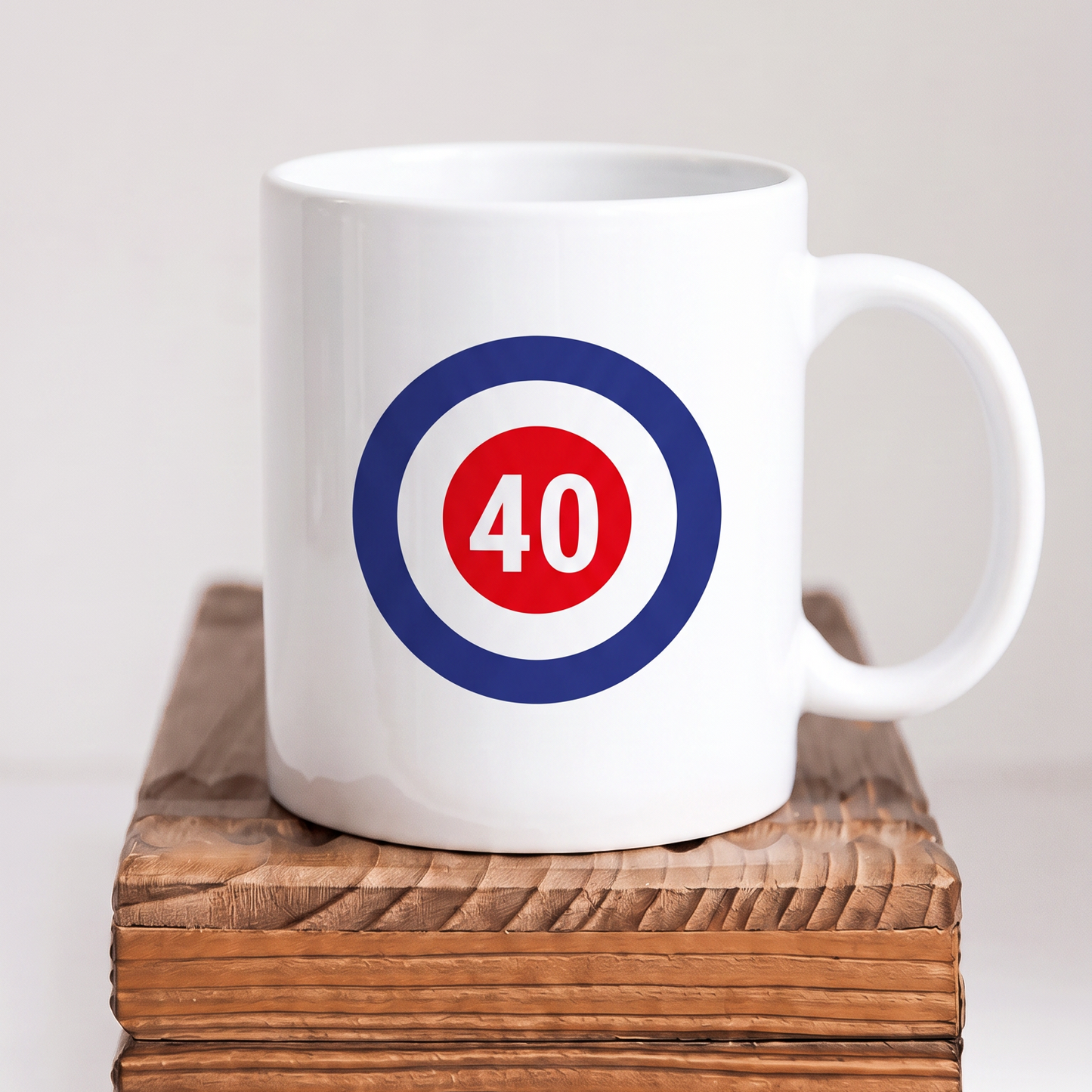 Keramik-Tasse „TARGET 40“ – Lustige Tasse zum 40. Geburtstag
