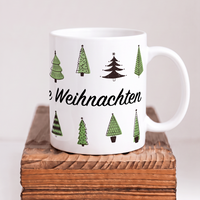 Keramik Tasse Weihnachten „Frohe Weihnachten“ – Klassische Weihnachtstasse