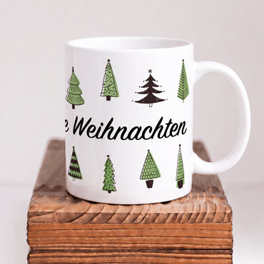 Keramik Tasse Frohe Weihnachten