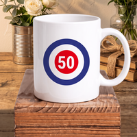 Lustige Keramik Tasse 50 Geburtstag Target 50 , Witziges Geschenk