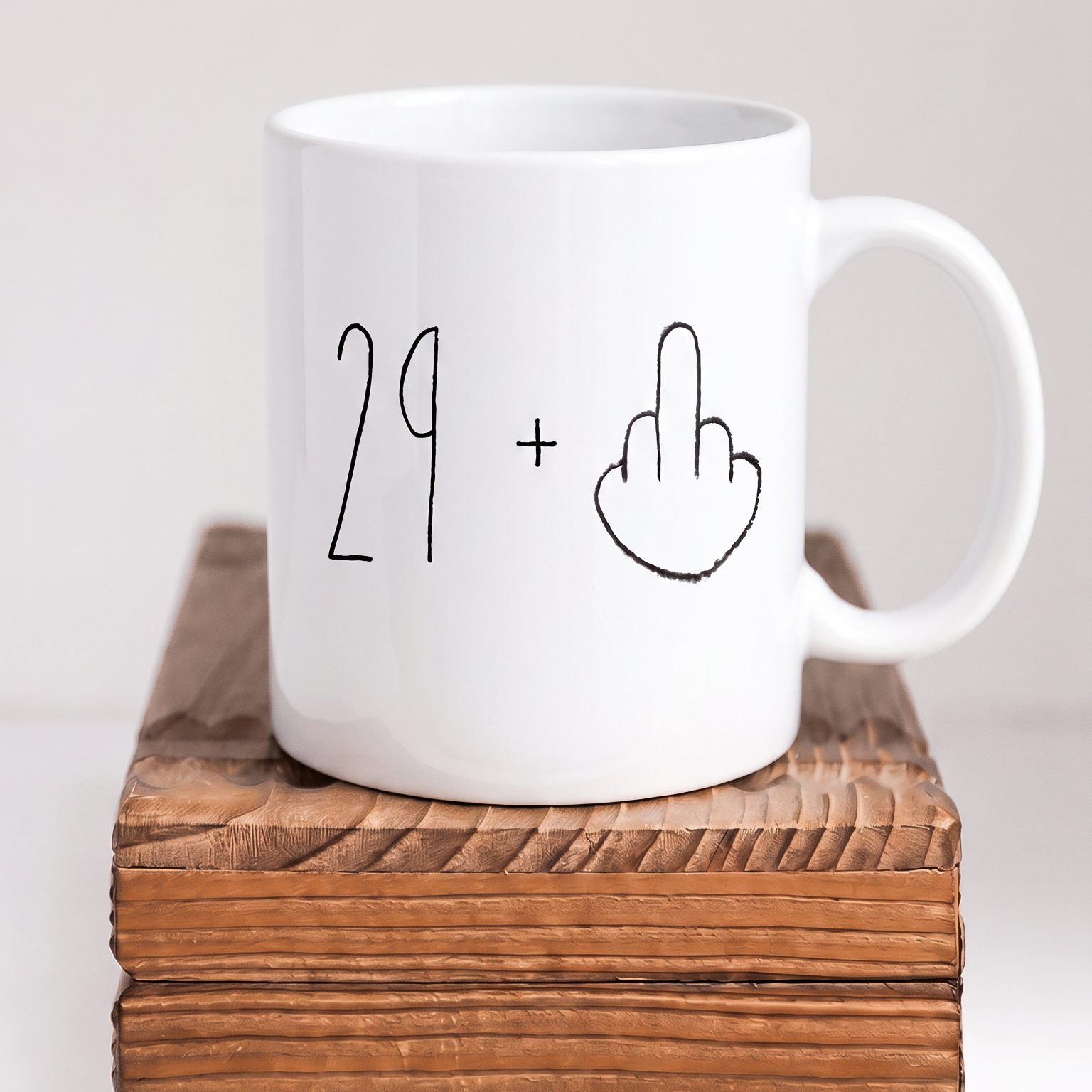 Lustige Keramik Tasse 30 Geburtstag Mittelfinger, Witziges Geschenk 30er Spruch, retro Kaffeetasse 29+ Becher Büro