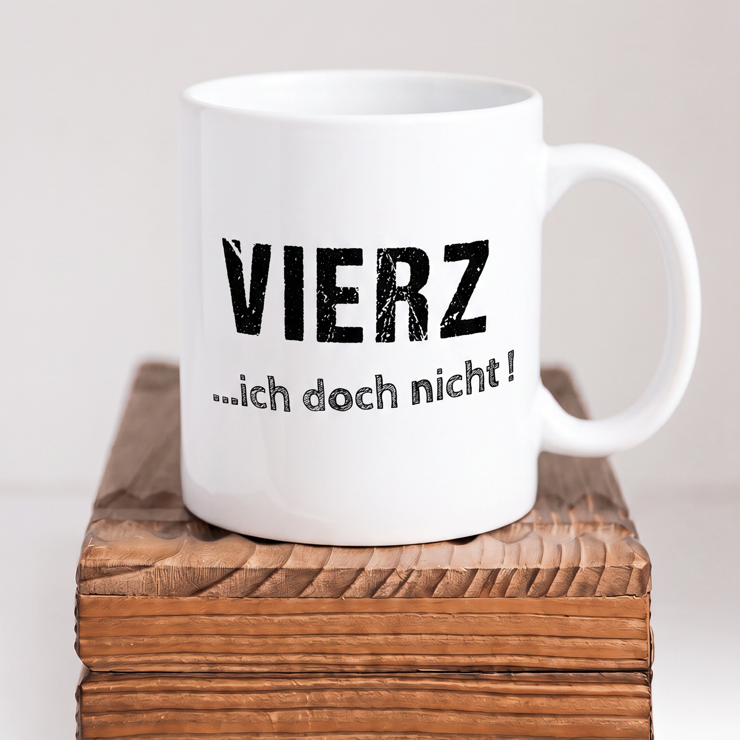 Keramik-Tasse „VIERZ... ich doch nicht.“ – Lustige Tasse zum 40. Geburtstag