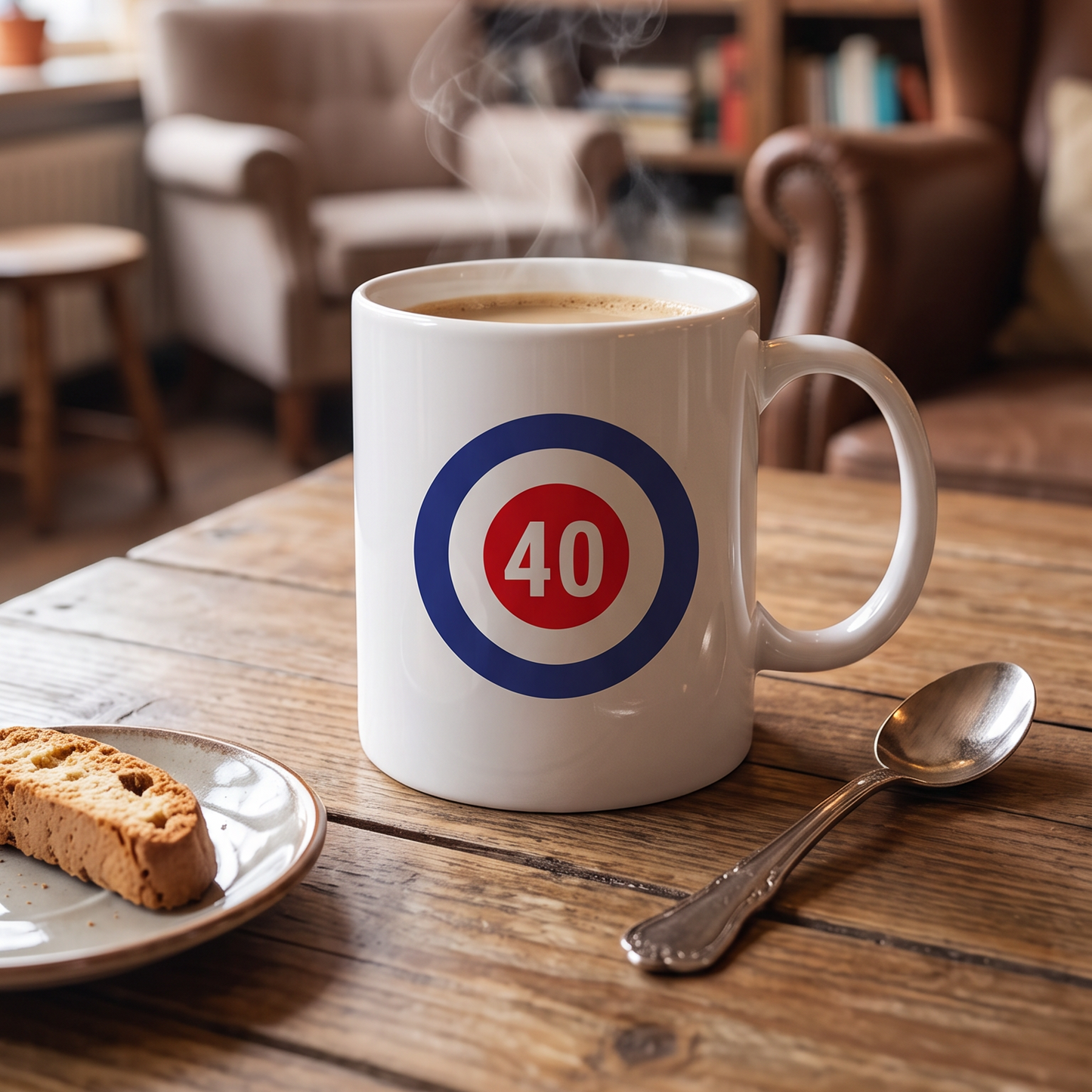 Keramik-Tasse „TARGET 40“ – Lustige Tasse zum 40. Geburtstag