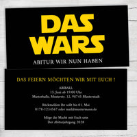 Einladung zum Abiball: Das Wars