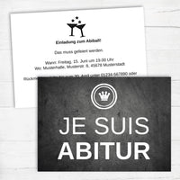 Einladung zum Abiball: JE SUIS ABITUR