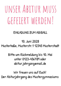 Einladung zum Abiball: Abi done! Our time to shine
