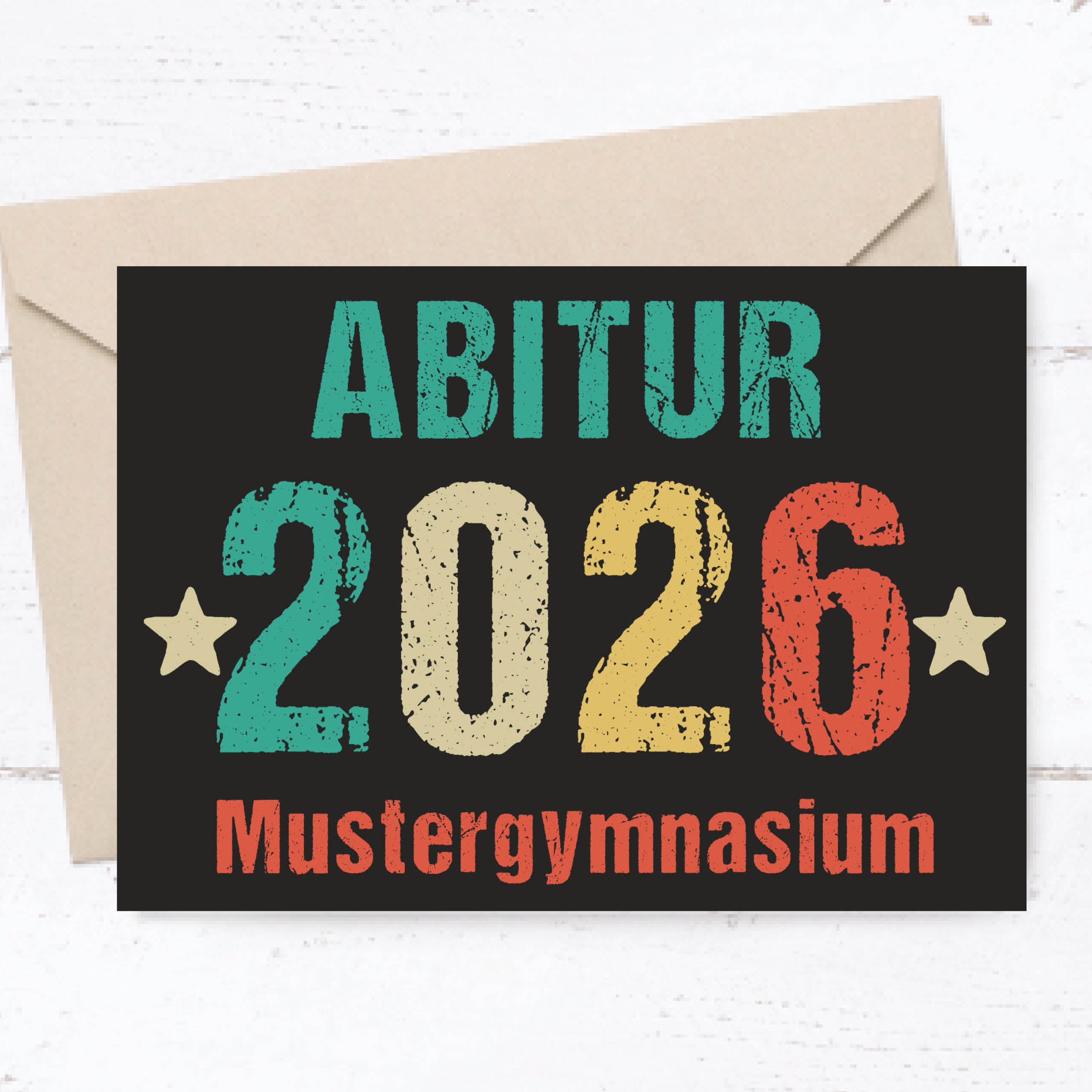 Einladung zum Abiball: Vintage