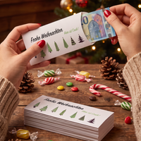 Geldgeschenk Verpackung Weihnachten – Frohe Weihnachten | Tannenbäume