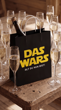 Geschenktüte „DAS WAR'S.“ – Lustige Geschenkverpackung zum Geburtstag