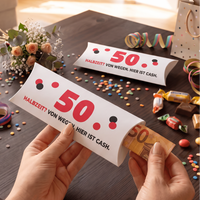 Geldgeschenk Verpackung Geburtstag – 50 | Halbzeit? Von wegen.
