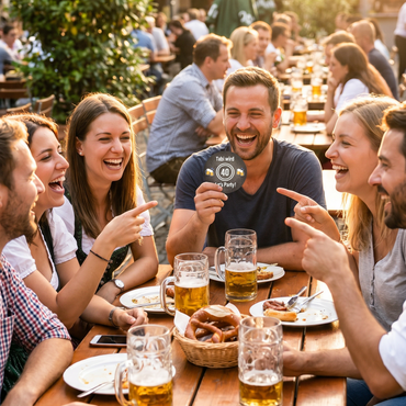 Bierdeckel Einladung: Let´s Party! Einladung 40. Geburtstag