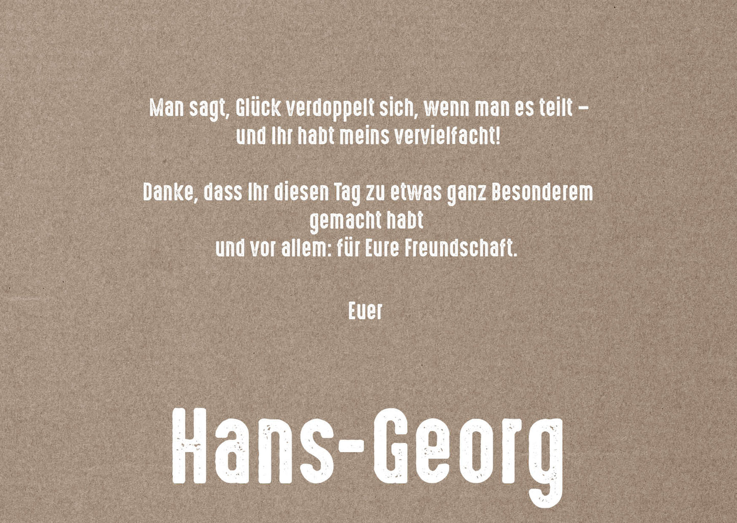 Danksagung Geburtstag: Rustikal mit Foto querformat