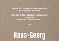 Danksagung Geburtstag: Rustikal mit Foto querformat