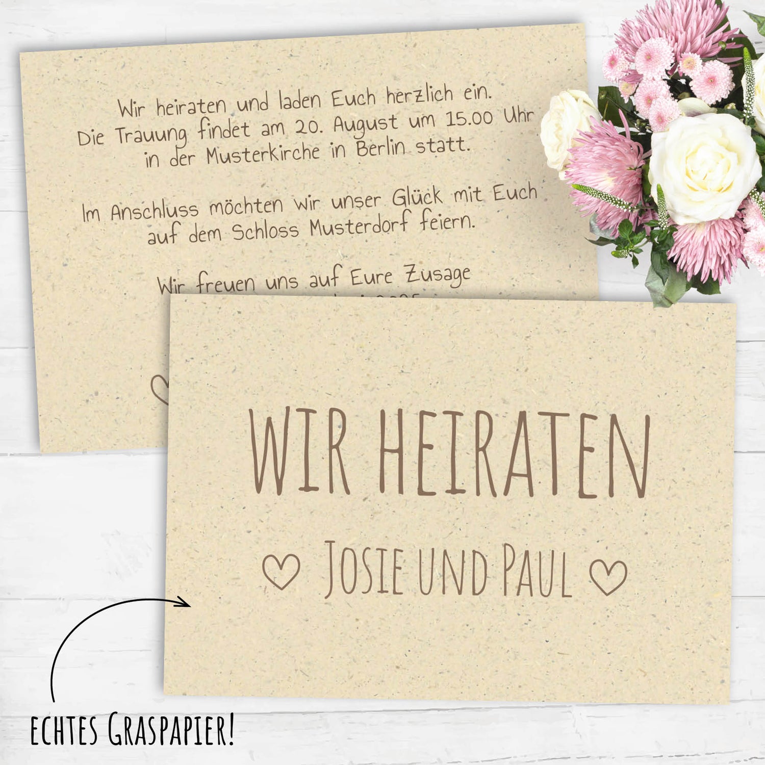Hochzeit Kollektion Graspapier Narturliebe