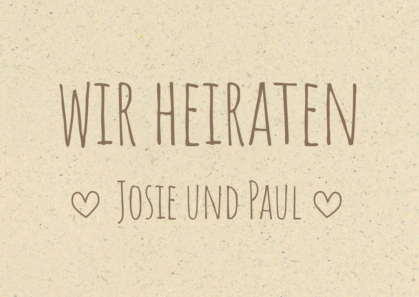 Einladung zur Hochzeit: Graspapier Naturliebe