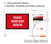 Fußmatte selbst gestalten - strapazierfähiger, rutschfester Filz-Velours