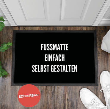 Fußmatte selbst gestalten - strapazierfähiger, rutschfester Filz-Velours