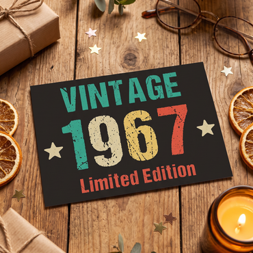 Einladung zum 60. Geburtstag: Vintage 1967