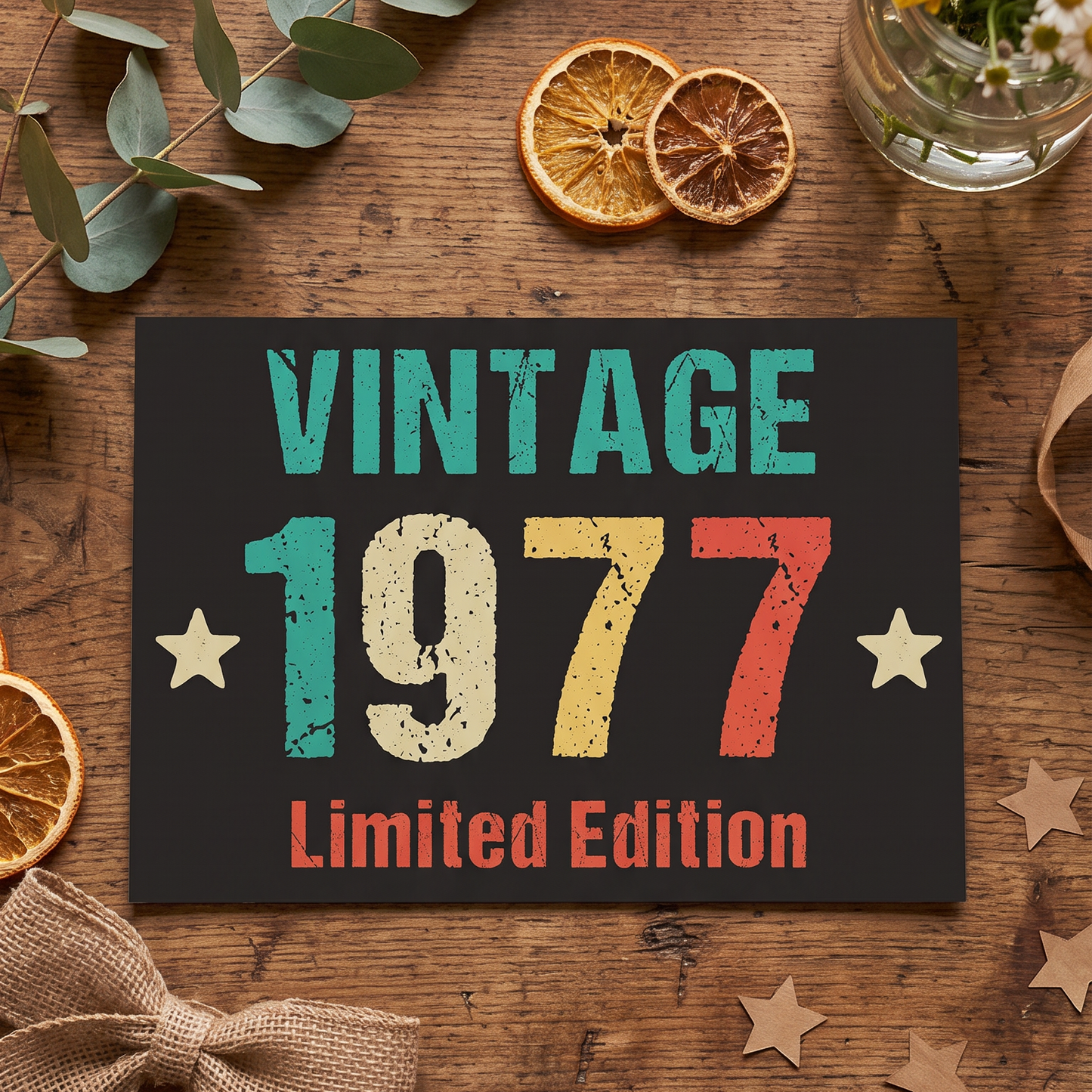 Einladung zum 50. Geburtstag: Vintage 1977