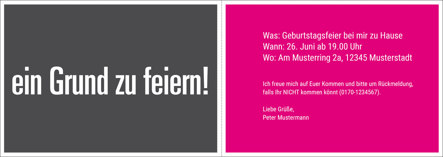 Einladung zum 40. Geburtstag: 40 na und? - Individuelle Einladung