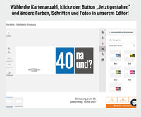Einladung zum 40. Geburtstag: 40 na und? - Individuelle Einladung