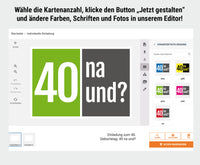 Einladung zum 40. Geburtstag: 40 na und? - Individuelle Einladung
