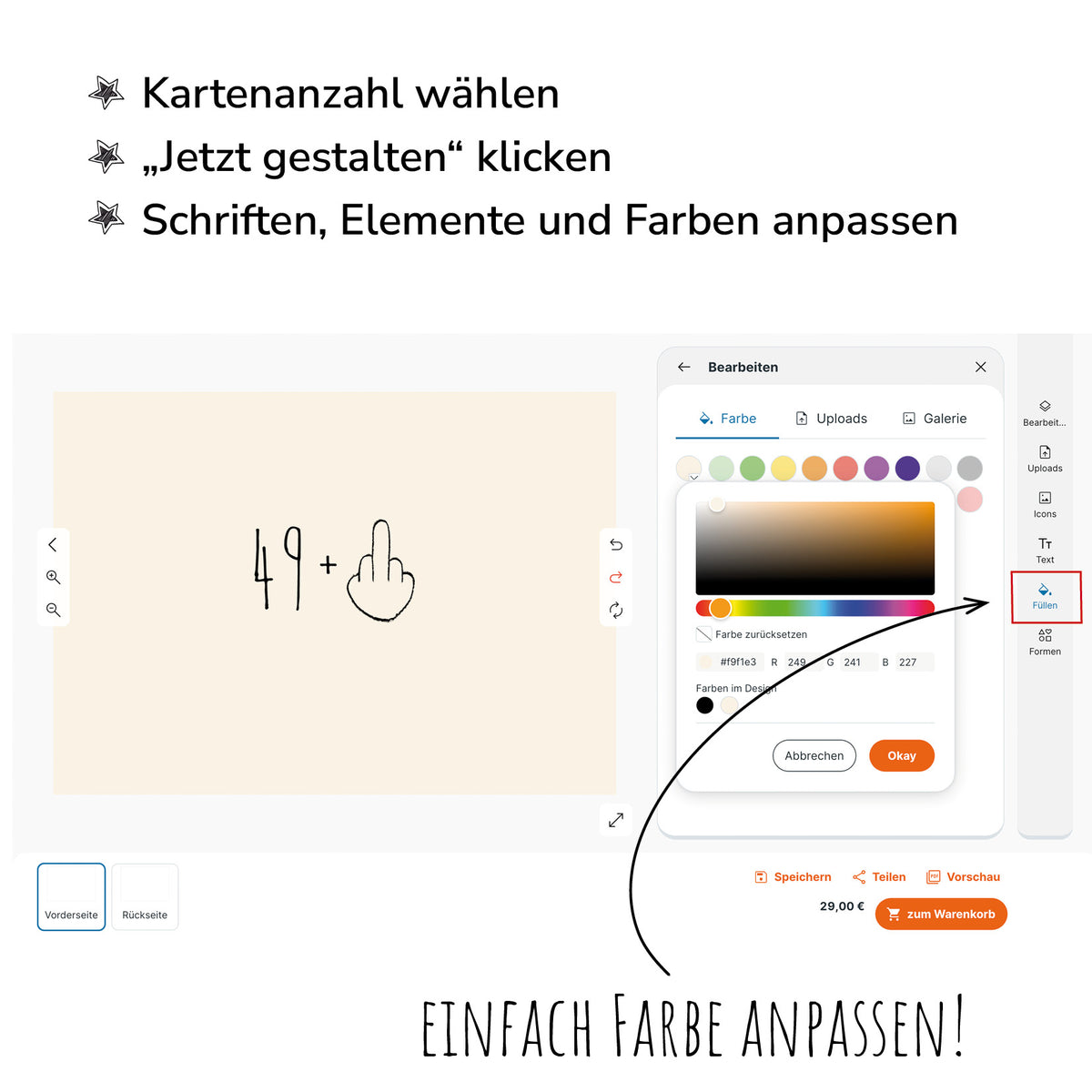 Einladung zum 50. Geburtstag: 49+ Mittelfinger – 50? Nicht mit mir!