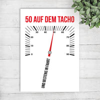 Einladung zum 50. Geburtstag – 50 auf dem Tacho… und bestens in Fahrt