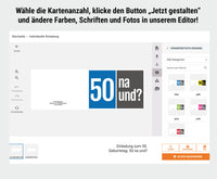 Einladung zum 50. Geburtstag: 50 na und? - Individuelle Einladung