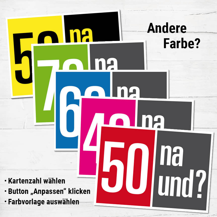 Einladung zum 50. Geburtstag: 50 na und? Individuelle Einladung