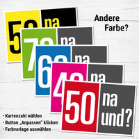 Einladung zum 50. Geburtstag: 50 na und?