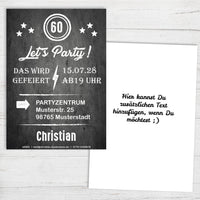 Einladung zum 60. Geburtstag: Let’s Party!