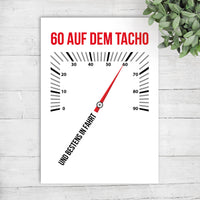 Einladung zum 60. Geburtstag – 60 auf dem Tacho… und bestens in Fahrt