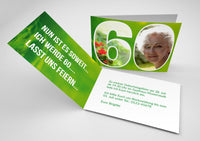 Einladung zum 60. Geburtstag: Zahl 60 mit Foto Individuelle Einladung