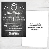 Einladung zum 70. Geburtstag: Let’s Party!