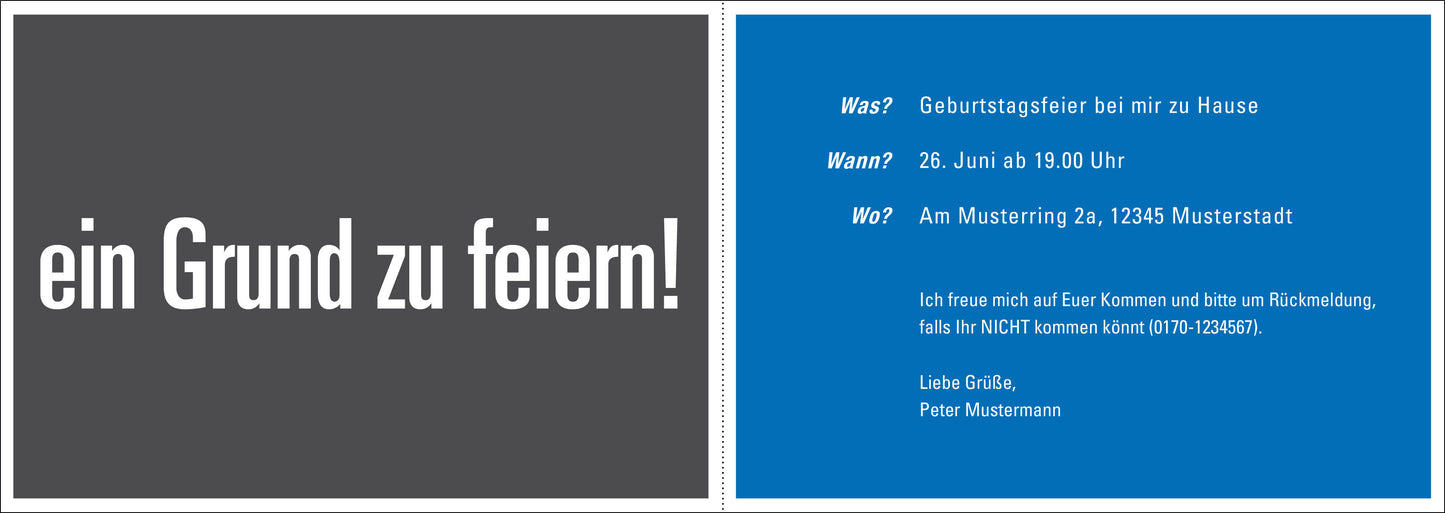 Einladung zum 80. Geburtstag: 80 na und?