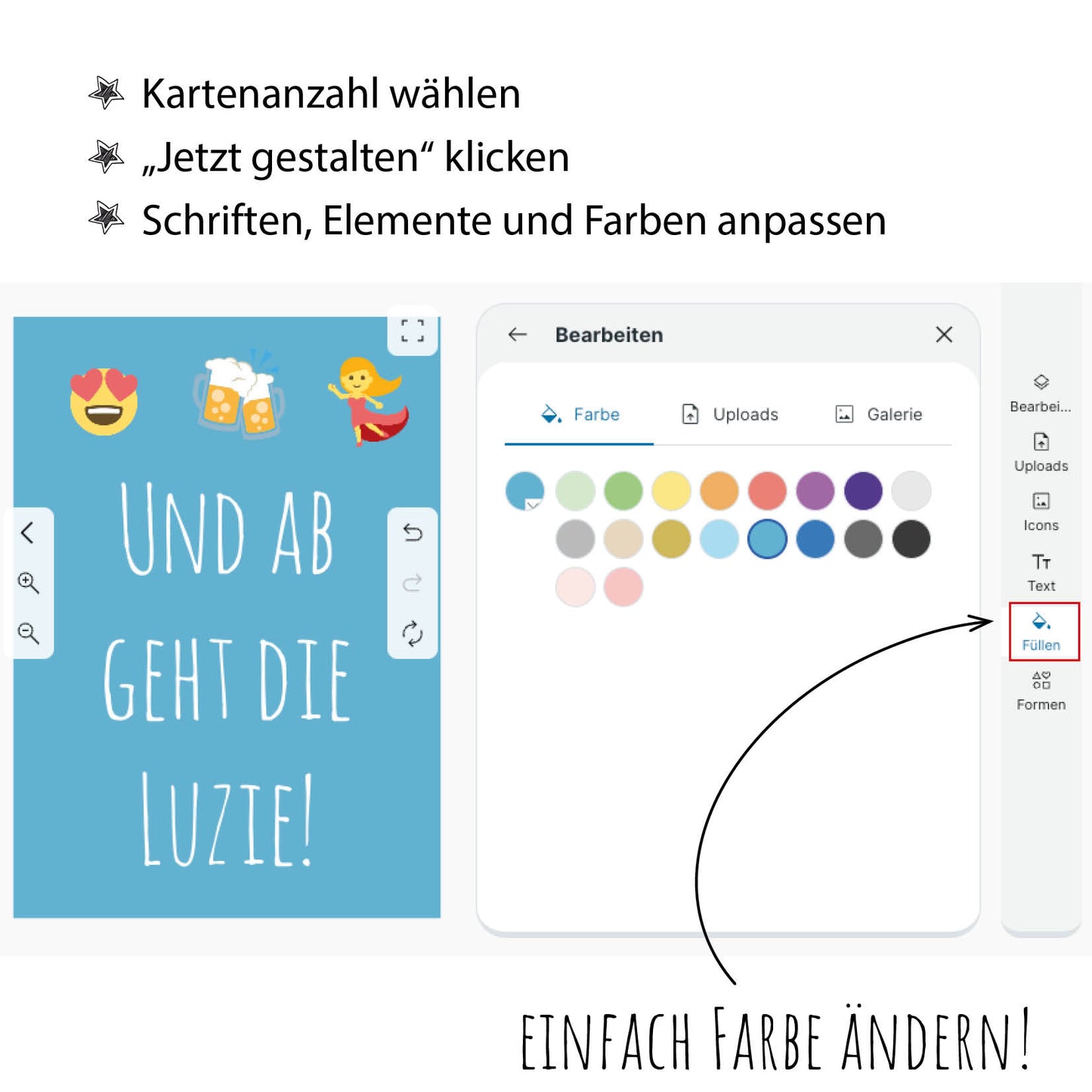 Einladung zum Geburtstag: Und ab  geht die  Luzie!