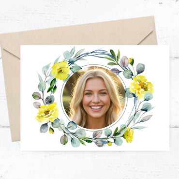 Danksagung Geburtstag: Frühlingsduft mit Foto