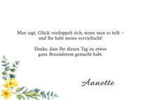 Danksagung Geburtstag: Frühlingsduft mit Foto