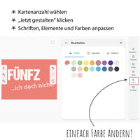 Einladung zum 50. Geburtstag:  FÜNFZ ICH doch nicht!
