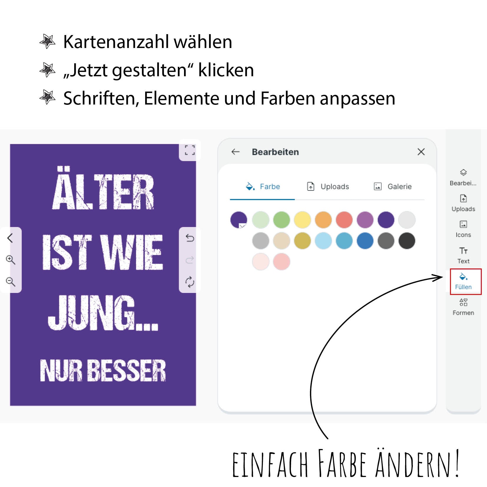 Einladung zum Geburtstag: Älter ist wie jung... nur besser - Individuelle Einladung