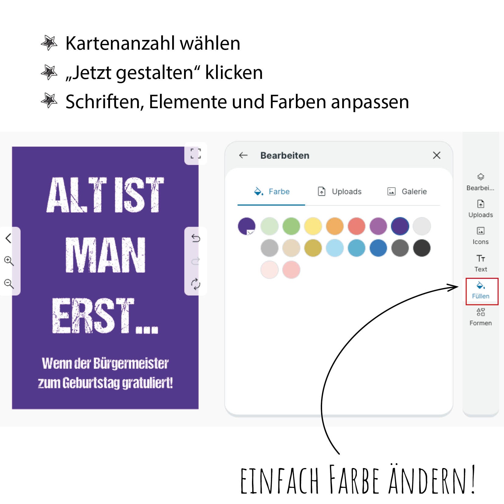 Einladung zum Geburtstag: Alt ist man erst... wenn der Bürgermeister zum Geburtstag gratuliert - Individuelle Einladung