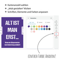 Einladung zum Geburtstag: Alt ist man erst... wenn der Bürgermeister zum Geburtstag gratuliert - Individuelle Einladung