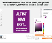Einladung zum Geburtstag: Alt ist man erst... wenn der Bürgermeister zum Geburtstag gratuliert - Individuelle Einladung