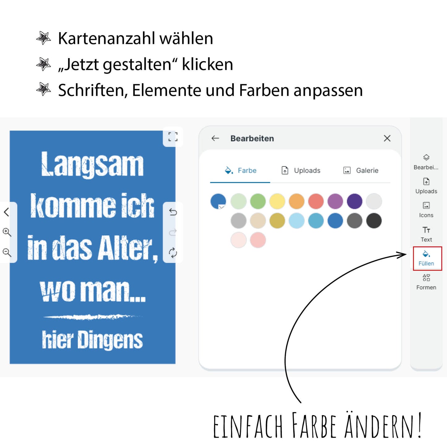 Einladung zum Geburtstag: Langsam komme ich in das Alter, wo man… hier Dingens
