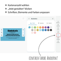 Blankokarte DIN Lang - Querformat weiß - Individuelle Einladung