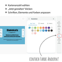 Blankokarte DIN A6 - Querformat weiß - Individuelle Einladung