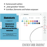 Blankokarte DIN A6 - Hochformat weiß - Individuelle Einladung